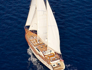 Luxury charter sailing yacht Miss B cruising in Turkey and Greece  with Contact Yachts