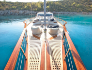 Luxury charter sailing yacht Miss B cruising in Turkey and Greece  with Contact Yachts