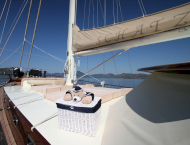 gulet Schatz sundeck side view