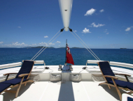 Luxury catamaran yacht AKASHA cruising in Caribbean with Contact Yachts