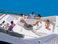 Beautiful Ferretti model yacht MARY for rent in Greece and Turkey with Contact Yachts