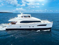Luxury catamaran yacht SEAGLASS 74 cruising in Caribbean with Contact Yachts