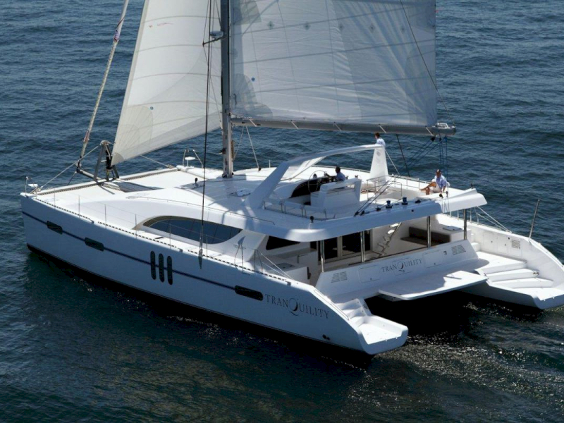 Luxury catamaran yacht TRANQUILITY for rent in the Caribbean Islands with Contact Yachts