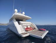 Luxury motor yacht DAY OFF cruising in Greece with Contact Yachts