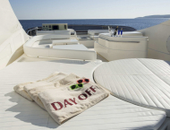 Luxury motor yacht DAY OFF cruising in Greece with Contact Yachts