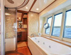 Luxury motor yacht DAY OFF cruising in Greece with Contact Yachts