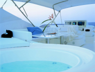 Luxury motor yacht DAY OFF cruising in Greece with Contact Yachts